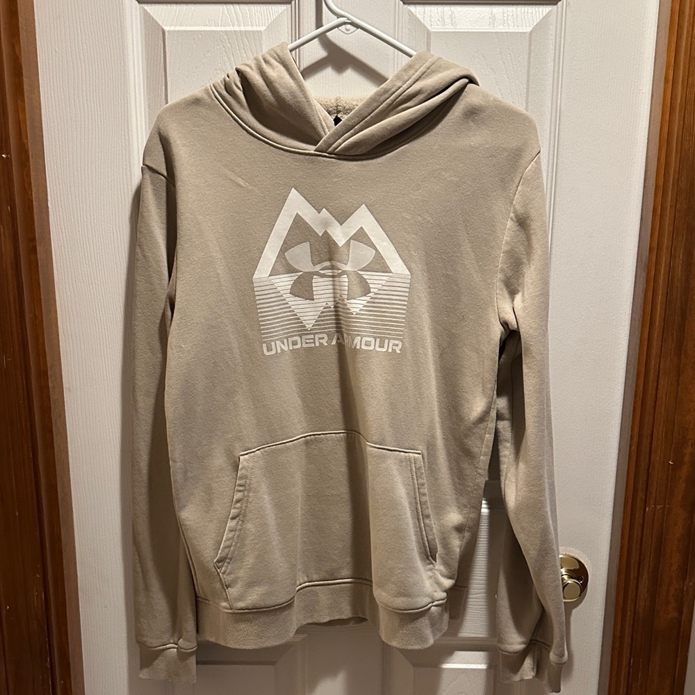 Under Armour Men's Beige Hoodie Sweater - Picture 1 of 5